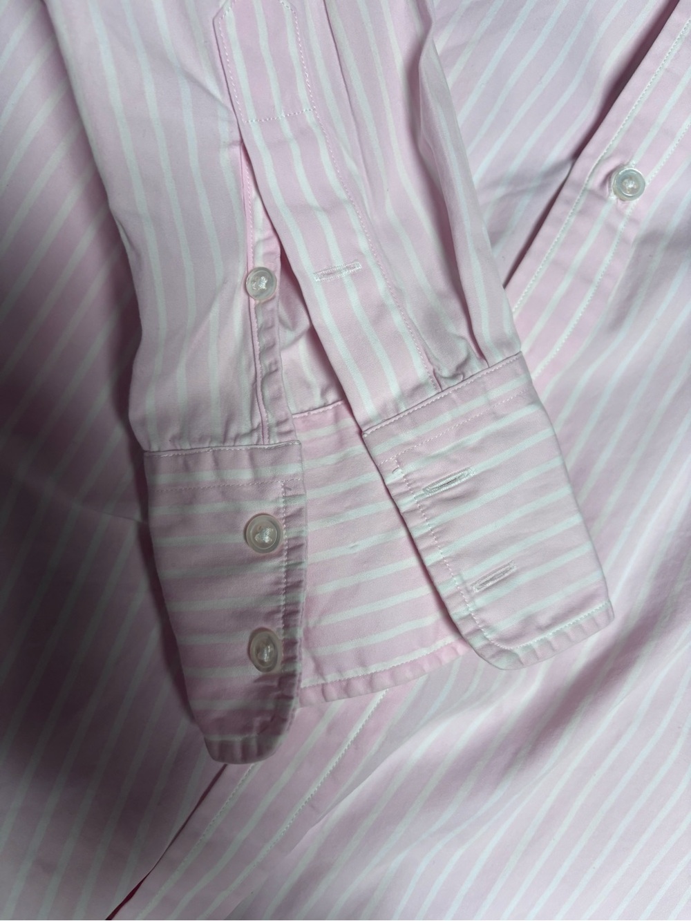 Ralph Lauren Pink and White Striped Button-Down Shirt - Picture 6 of 8